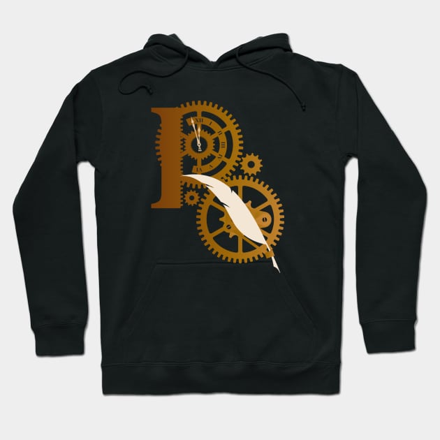 Rusty Quill Logo #2 (Dark Prints) Hoodie by Rusty Quill